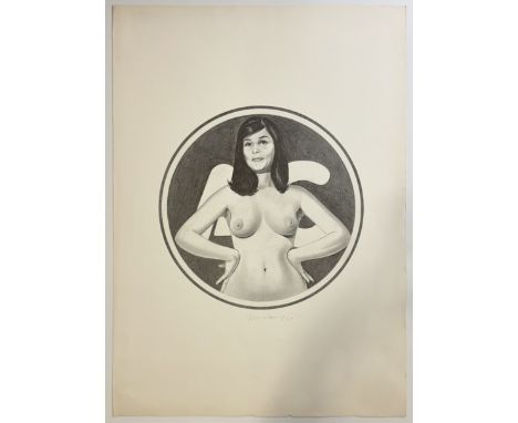 Mel Ramos ( amerikanisch 1935 - 2018), Nude, 1969, Offsetlithografie auf Velin, signiert und datiert, Maße: 85 x 60 cm. Guter