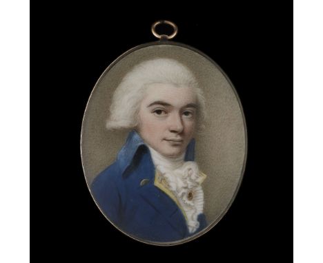 Attributed to William Naish (British, 1767-1800) Portrait miniature of a gentleman, traditionally thought to be Sir Edward As