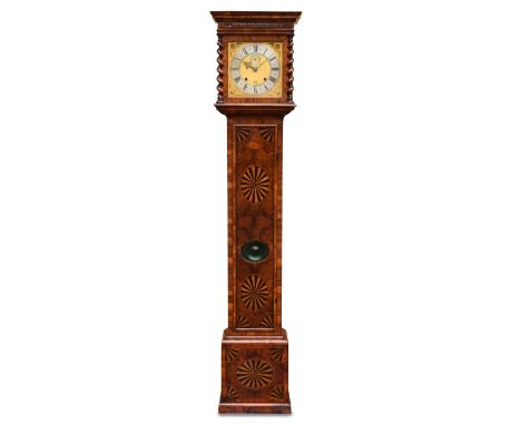 Henry Jones, London, a month going walnut parquetry and oyster veneered longcase clock, purchased from Charles Thornton of Yo