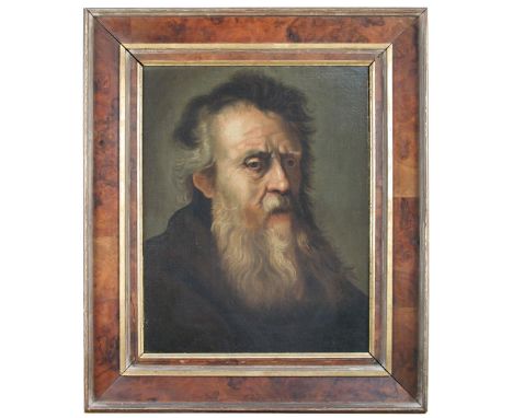 Dutch School (18th-19th Century) Portrait of a bearded man oil on canvas 46 x 36cm (18 x 14in) Lined canvas. Paint layer has 