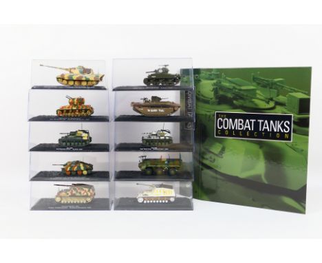 DeAgostini - A assortment of twelve Military Vehicles From the Combat Tanks Collection in 1/72 scale to include Flakpanzer IV