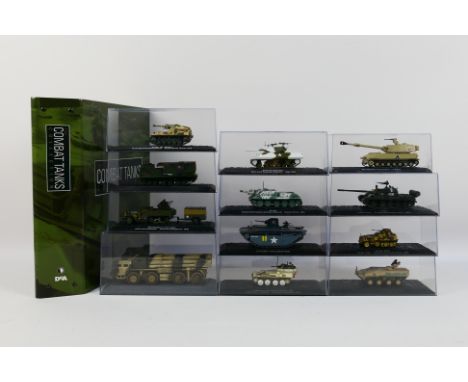 DeAgostini - A assortment of twelve Military Vehicles From the Combat Tanks Collection in 1/72 scale to include M16 MGMC &1-t