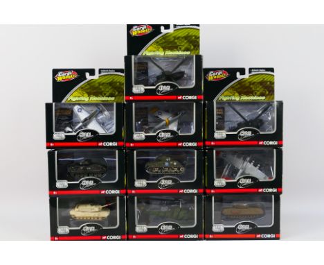 Corgi Wheelz - Diecast - Ten Diecast Military items from the Fighting Machines range to include CS90441 Abrams Tank Modern, C