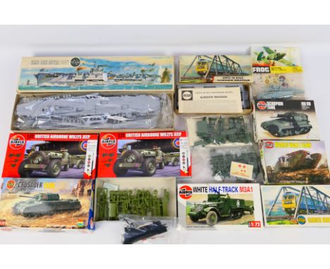 Airfix - Frog - Hornby - Model Kits - Twelve model kits predominantly 1/72 scale to include A68217 British Airborne Willys Je