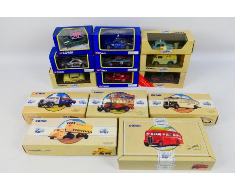 Corgi - Diecast - Fourteen 1/50 scale diecast Corgi vehicles; nine of them from the classics range to include 98457 White Sod