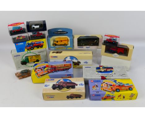 Corgi Classics - Oxford - Fifteen diecast vehicles in varying scales to include 07202 Land Rover Public Address & Clowns, 978
