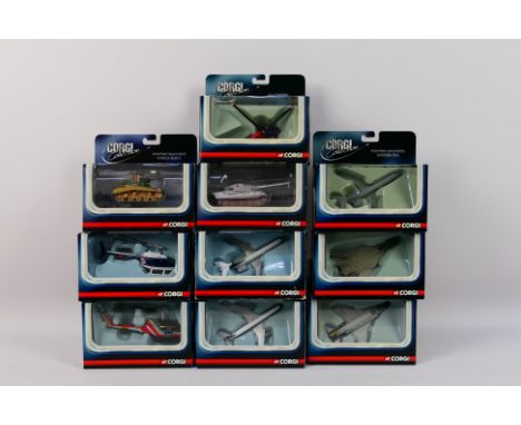 Corgi - Diecast - Ten Diecast Military items from the Corgi collection range to include CS90455 Boeing 707-436 BOAC, CS90485 