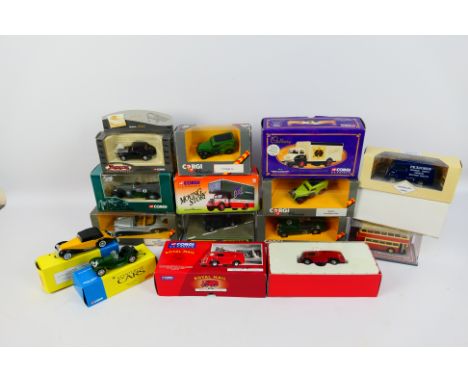 Corgi - Solido - Diecast - A mixed lots of Fourteen Corgi diecasts in varying scales to include 06203 Royal Mail Morris J Van