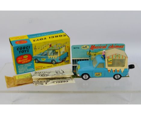Corgi - An original Corgi 474 Musical Wall's Ice Cream Van on Ford Thames. Item appears to be in very good-excellent conditio