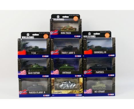 Corgi - World of Tanks - Diecast - Ten Diecast Military items from predominantly the World of Tanks range to include WT91209 