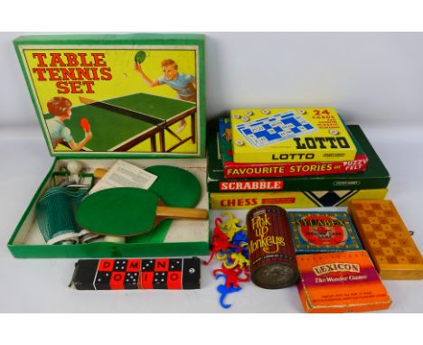 Spear's Games - Lincoln - Waddintons -  A assortment of card and board games including Lotto (#1705), Scrabble, a Table Tenni