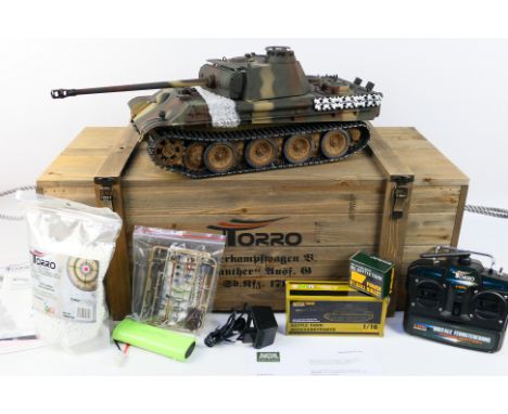 Torro - A Torro #3897-1, 1:16 scale battery powered radio controlled WW2 German Panther Type G battle tank. The impressive mo