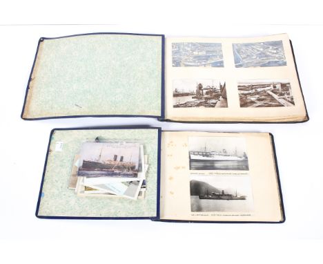 A collection of vintage photographs and postcards relating to ships docking at Bristol, predominantly images from the 1940s a