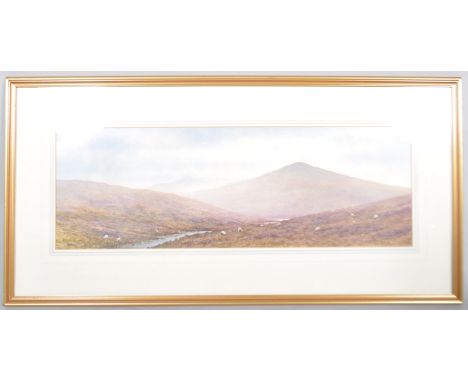 Brian John Lombard Palmer, 'The Beauty of Dartmoor', limited edition print no 205, mounted and framed, 73cm x 25cm