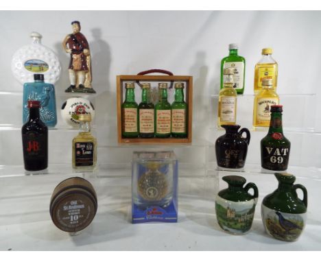 Twenty miniature / taster bottles of Scotch Whisky to include James Macarthurs Pittyvaich 12 years cask 15096, James Macarthu