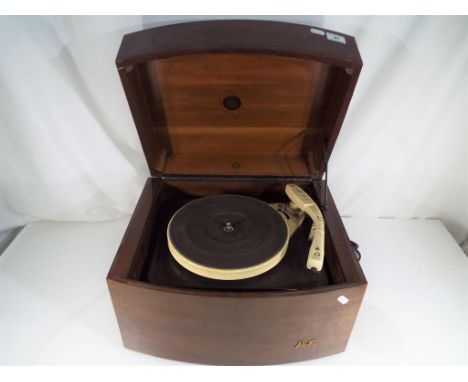 A vintage Pye mahogany cased record player with Collaro turntable, approx 28cm x 43cm x 35cm Est £30 - £50