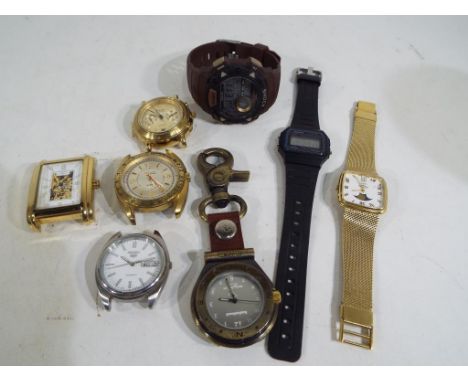 A collection of gentleman's wristwatches to include a Timex Expedition Shock, a Casio F-91W, a Rotary Av1 - Sport automatic, 