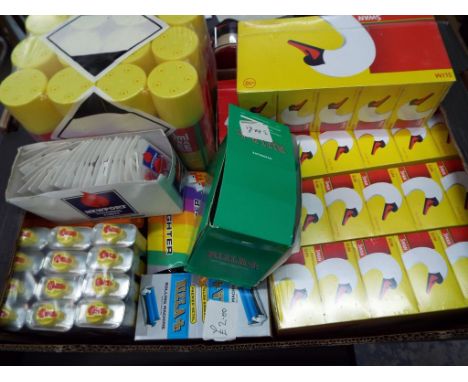 A good mixed lot of smoking related items to include rolling papers, filter tips, lighter fluid, butane gas refills, flints, 