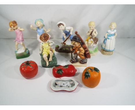 A good lot to include six Royal Worcester figurines comprising 3519 Monday's Child is Fair of Face, 3524 Saturday's Child Wor