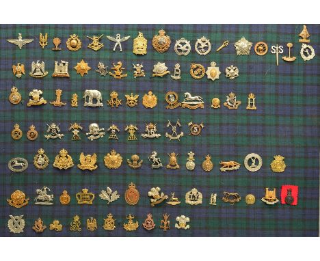 A QUANTITY OF MOUNTED BRITISH REGIMENTAL / UNIT CAP BADGES, collected over many years by an Army Veteran who served with the 