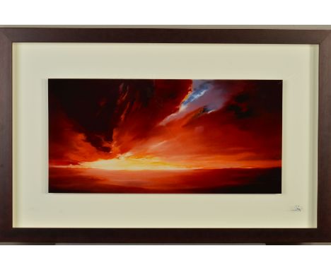 RICHARD ROWAN (BRITISH CONTEMPORARY), 'Inspired Light', a limited edition silkscreen on glass print, 10/195, depicting a dram