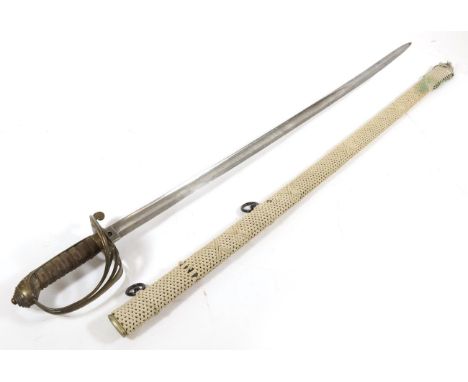 A Victorian 1854 Pattern Infantry Officer's Sword by by Henry Wilkinson, Pall Mall, London, the 82.5cm single edge fullered s