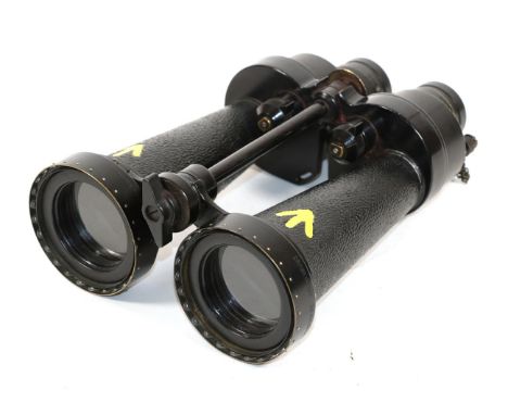 A Pair of Second World War CF41 7X Naval Binoculars by Barr &amp; Stroud, marked A.P No.1900A, broad arrow, serial no. 51151,