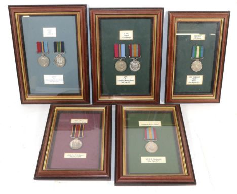 A Collection of Seven Rhodesian Service Medals:- Exemplary Service Medal (WO1 N M Mashumba); Fire Brigade LSGC ( Fireman J B 