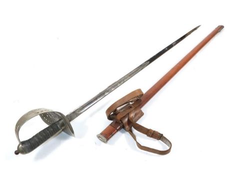 A George VI 1897 Pattern Infantry Officer's Sword, the 83.5cm fullered steel blade etched with the Royal cypher, coat of arms
