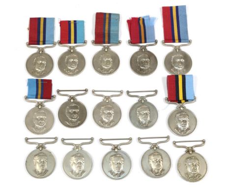A Collection of Fifteen Rhodesian General Service Medals:- to 71986 M W Barnes; R44580 Pte Mheremhere; R41365 L/Cpl Loti; 101