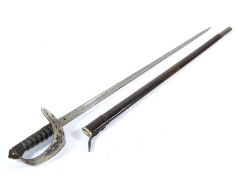 A Victorian 1897 Pattern Infantry Officer's Sword by Henry Wilkinson, Pall Mall, London, the 82.5cm single edge fullered stee