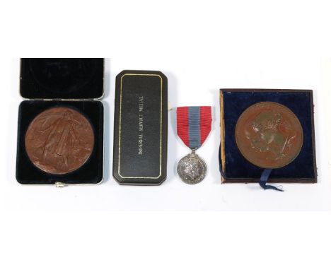 A Great Exhibition 1851 Prize Medal, in bronze, the edge stamped PRIZE MEDAL OF THE EXHIBITION, SADLER, FENTO &amp; CO., CLAS