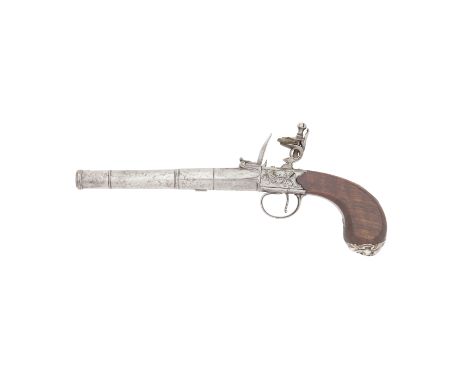 A 25-Bore Flintlock Box-Lock Pistol By Collumbell, David, London, Circa 1765 With three-stage turn-off cannon barrel numbered