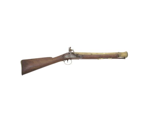 A Rare Irish Flintlock Blunderbuss By Rigby, Dublin, Early 19th Century With earlier two-stage barrel turned and belled at th