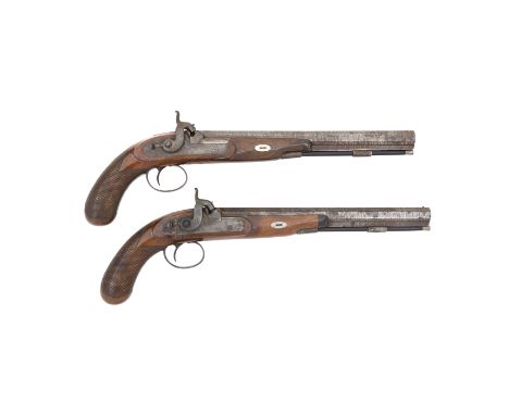 A Pair Of Percussion Target Pistols Of Small Bore By Jackson, Princes Street, London, Mid-19th Century With rebrowned twist o