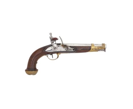 A Rare French Louis XVIII Second Restoration Period 15-Bore Flintlock 2nd Model Holster Pistol Of The Garde Du Corps Du Roi  