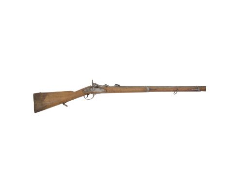 An Austo-Hungarian 14.5 X 33(R)MM Rim-Fire Wänzl Breech-Loading Conversion Military Rifle Dated 1862 Of regulation pattern, t