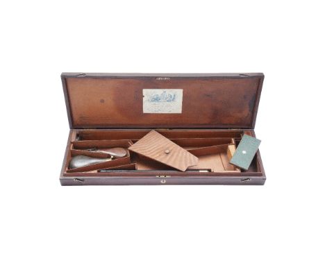 A Mahogany Case For An 11-Bore Percussion D.B. Sporting Gun And Accessories By J. Purdey, 314½ Oxford Street, London, No. 510