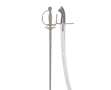 A Steel-Hilted Small-SwordMid-18th CenturyWith sharply tapering blade of hollow triangular section, hilt of characteristic fo