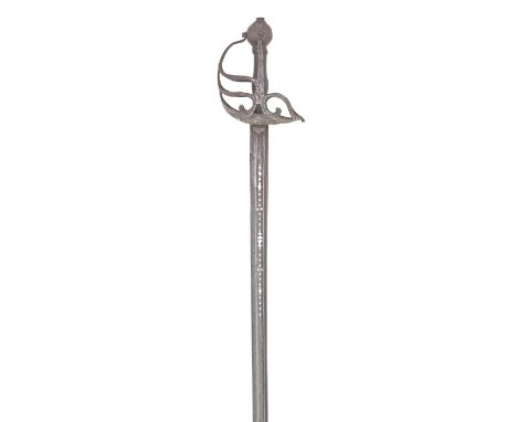 An English 'Mortuary' Hilted Backsword Mid-17th Century With slightly tapering fullered blade double-edged towards the point 