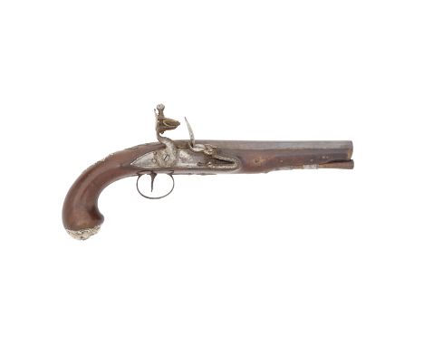 An 18-Bore Silver-Mounted Flintlock Pistol By Griffin &amp; Tow, London, Circa 1775, Silver Maker's Mark Of Joseph Keays With