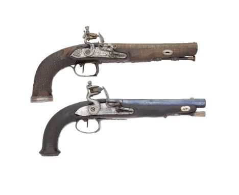 A French 40-Bore Flintlock Officer's Pistol, And A Liège 25-Bore Flintlock Officer's Pistol The first Signed Boutet A Versail