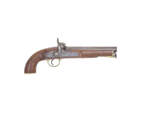A Fine 12-Bore 1842 Pattern Lancer's Percussion Service Pistol Dated 1845 With browned barrel (slightly marked along the top)