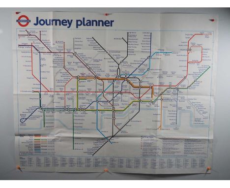 A London Underground Quad Royal poster map dated 1990 - showing the Bakerloo line Edgware road closure for reconstruction - f