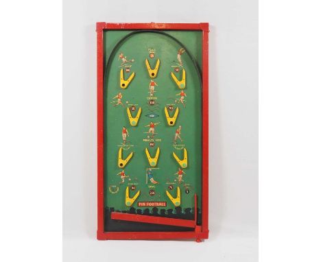 A Vintage Football themed bagatelle game made by Kay's of England made in Wood 76x39cm