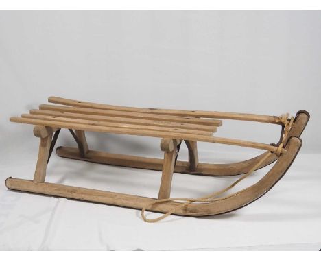 Vintage Davos wooden sledge.