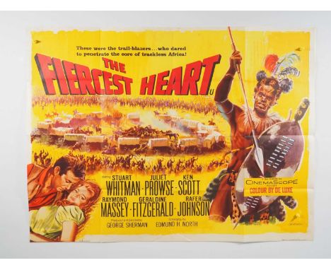 THE FIERCEST HEART (1961) Art by Tom Chantrell - UK Quad film poster - folded