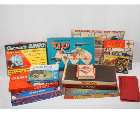 Variety of vintage board games comprising of 'Automatic Bingo', Waddington's 'GO International Travel Game', 'Mine a Million'