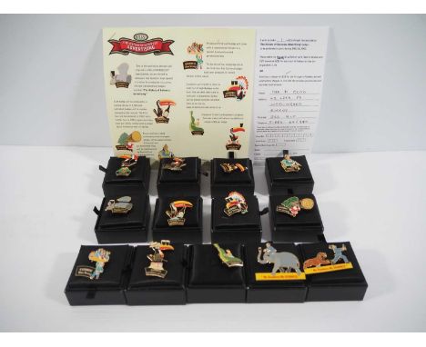 A group of  boxed limited edition GUINNESS pin badges comprising: Bottle Opening Toucan 1314, Seaside Toucan 1431, Toucan on 