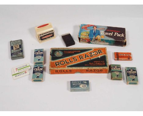 Vintage Men's Grooming Kit featuring a Rolls Razor kit & a travel toiletry kit